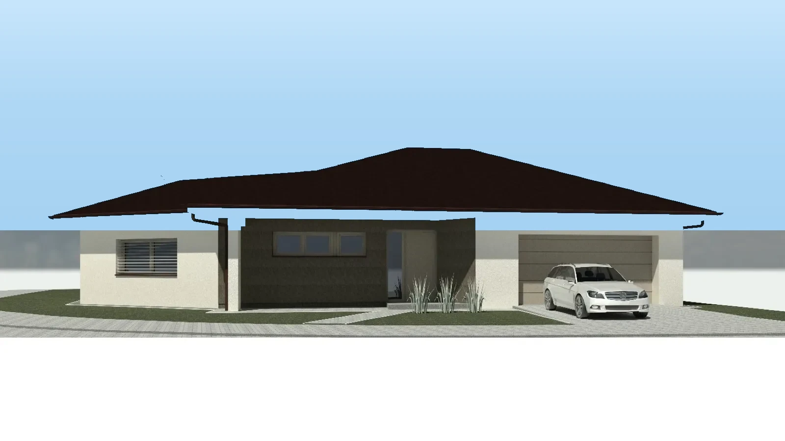 Vizualizácia — záhradná strana